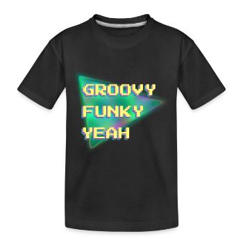 Groovy Funky oui Cool 90s Design Pixel Art - T-shirt bio Premium Enfant - noir - Devant