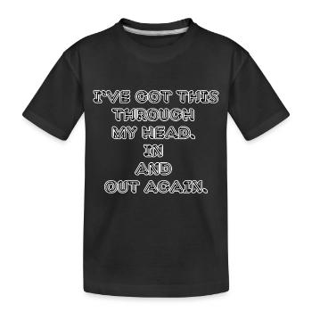 witziges Nicht-Nachdenken-Design / lustige Sprüche - Kinder Premium Bio T-Shirt - Schwarz - Vorne