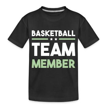 Équipe de basket-ball - T-shirt bio Premium Enfant - noir - Devant