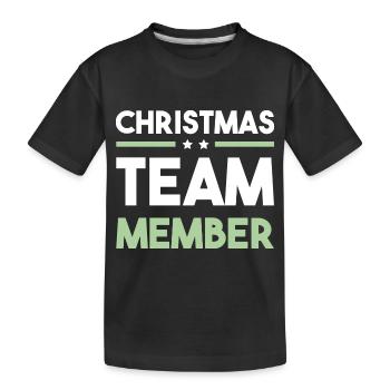 Christmas Team - Kinder Premium Bio T-Shirt - Schwarz - Vorne