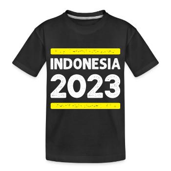 Indonésie 2023 - T-shirt bio Premium Enfant - noir - Devant