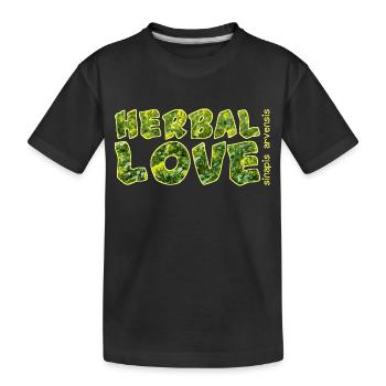 Moutarde d’amour à base de plantes - T-shirt bio Premium Enfant - noir - Devant