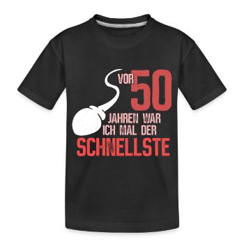 50. Geburtstag - der schnellste - Kinder Premium Bio T-Shirt - Schwarz - Vorne