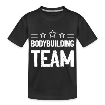Équipe de musculation - T-shirt bio Premium Enfant - noir - Devant
