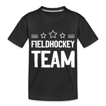 Field Hockey Team Team - Kids' Premium Organic T-Shirt - black - Front