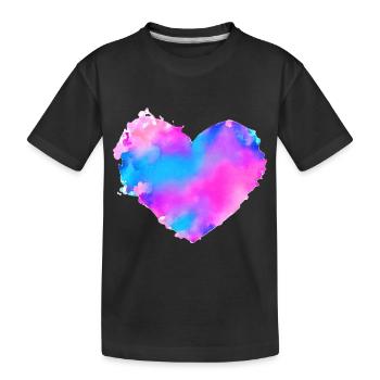 Hochzeit Verlobung Valentinstag Liebe Muttertag - Kinder Premium Bio T-Shirt - Schwarz - Vorne