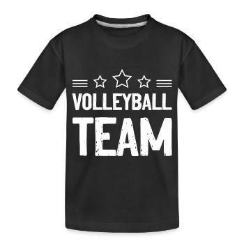 Volleyball Team - Kids' Premium Organic T-Shirt - black - Front