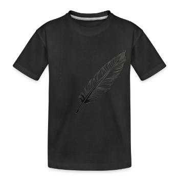 Eine Feder - Kinder Premium Bio T-Shirt - Schwarz - Vorne