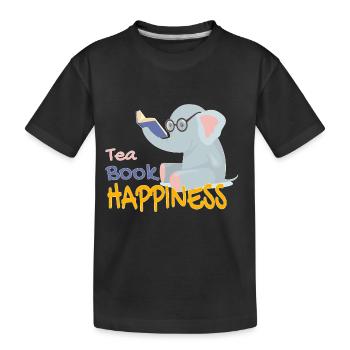 I like to get lost in books - Kids' Premium Organic T-Shirt - black - Front