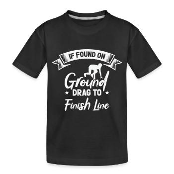 Laufen Läufer Joggen - Kinder Premium Bio T-Shirt - Schwarz - Vorne