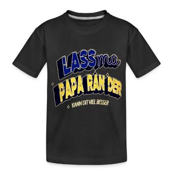 eine familie ein team lieben geschenkidee humor - Kinder Premium Bio T-Shirt - Schwarz - Vorne