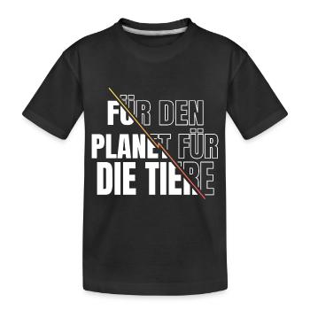 veganes essen statement spruch fleischlos - Kinder Premium Bio T-Shirt - Schwarz - Vorne
