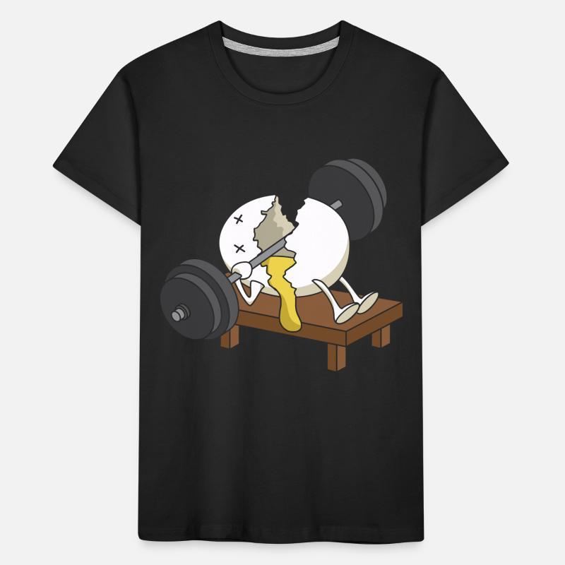 Zerquetschte Eier heben Workout Kinder Premium Bio T-Shirt