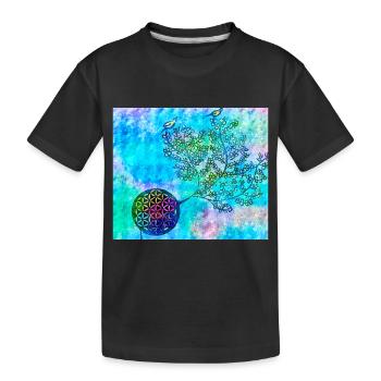 Arbre de vie persan n ° 1 - T-shirt bio Premium Enfant - noir - Devant
