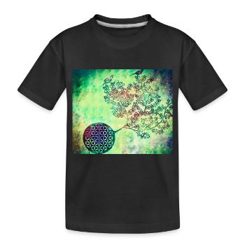 Arbre de vie persan n ° 4 - T-shirt bio Premium Enfant - noir - Devant