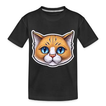 Velvet Paw Spell: Cute Cat - Kids' Premium Organic T-Shirt - black - Front