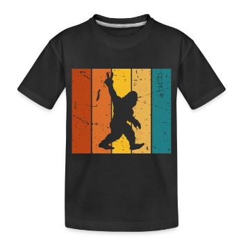 Gorilla Geschenk Vintage - Kinder Premium Bio T-Shirt - Schwarz - Vorne