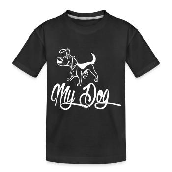 Hundeliebhaber - Kinder Premium Bio T-Shirt - Schwarz - Vorne