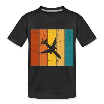 Avion cadeau Vintage - T-shirt bio Premium Enfant - noir - Devant