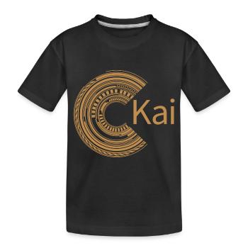 Für Kai - Kinder Premium Bio T-Shirt - Schwarz - Vorne