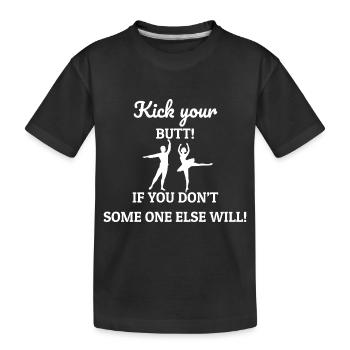 Dancing Dance Music - Kids' Premium Organic T-Shirt - black - Front