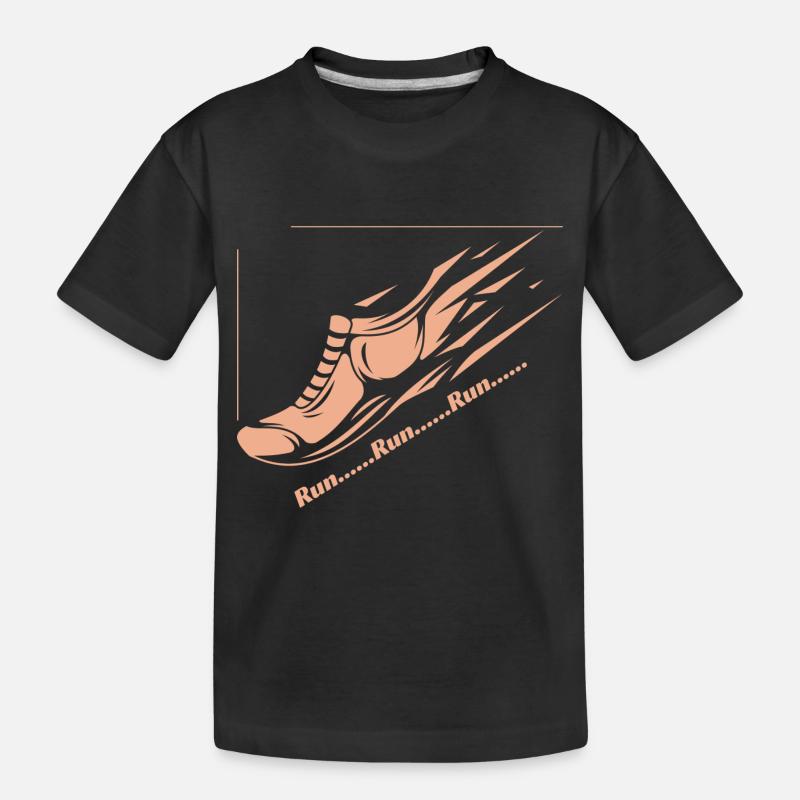 Run... Run... Run... - Kinder Premium Bio T-Shirt - Schwarz