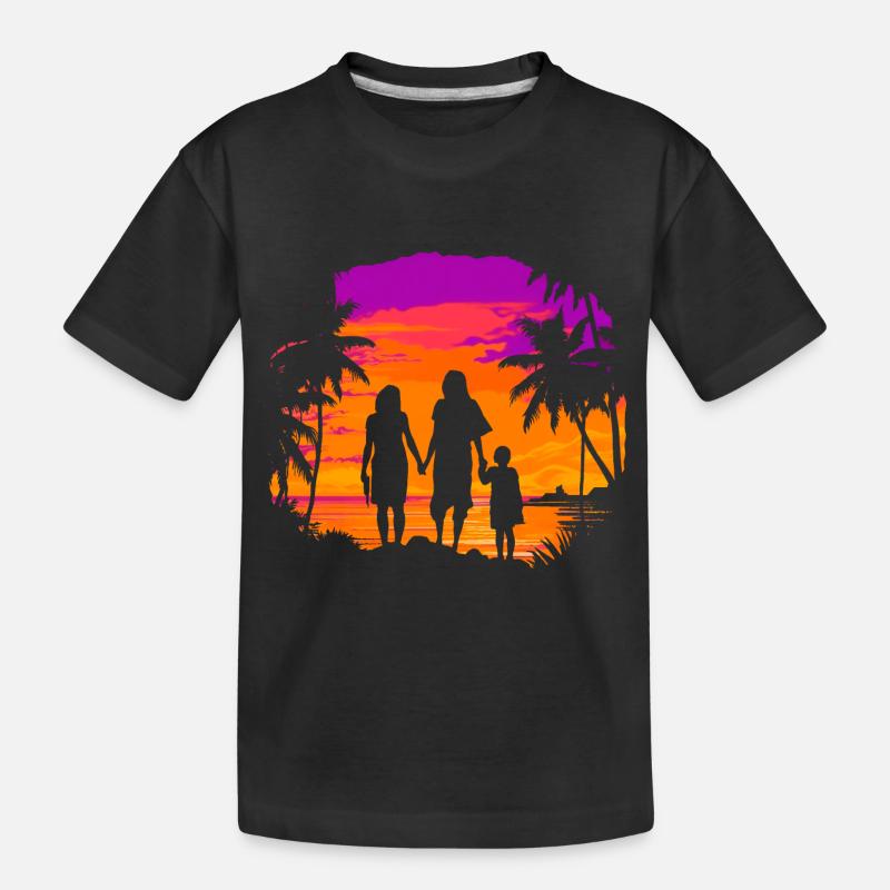 SONNENUNTERGANG - Kinder Premium Bio T-Shirt - Schwarz