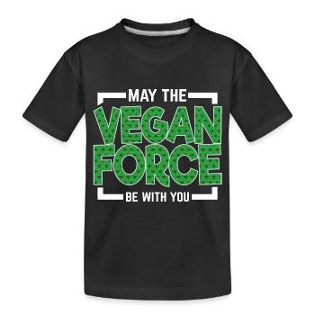 Que la force végane soit avec vous ! - T-shirt bio Premium Enfant - noir - Devant