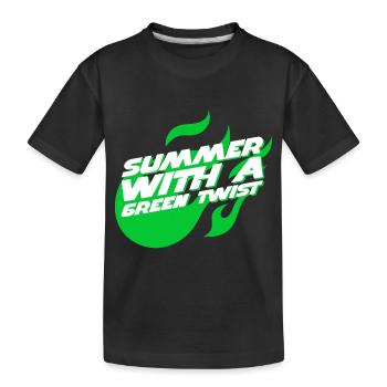 Sommer mit ökologischem Touch, grüne Ferien - Kinder Premium Bio T-Shirt - Schwarz - Vorne