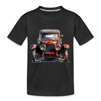 Oldtimer sind Zeugen aus vergangenen Zeiten - Kinder Premium Bio T-Shirt - Schwarz - Vorne