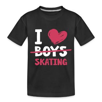 Skateboard Skater Love Skating Grind & Flip - T-shirt bio Premium Enfant - noir - Devant