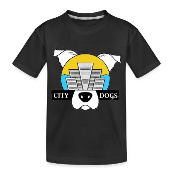 Chiens de ville - T-shirt bio Premium Enfant - noir - Devant