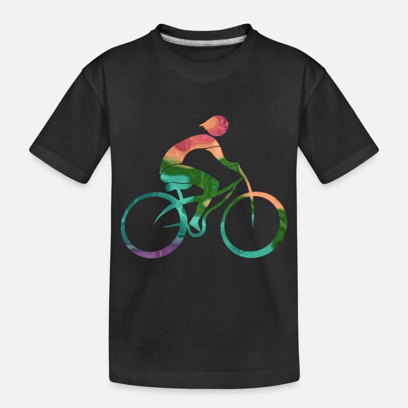 Radfahrer - Kinder Premium Bio T-Shirt - Schwarz