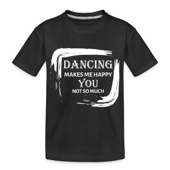 Dancing Dance Music - Kids' Premium Organic T-Shirt - black - Front