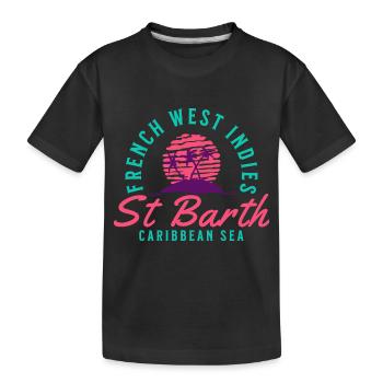 Saint Barthelemy French West Indies - Kids' Premium Organic T-Shirt - black - Front