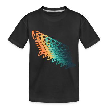 Vintage-Angeln - Kinder Premium Bio T-Shirt - Schwarz - Vorne