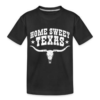 Startseite Texas - Kinder Premium Bio T-Shirt - Schwarz - Vorne
