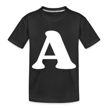 Lettre a - T-shirt bio Premium Enfant - noir - Devant