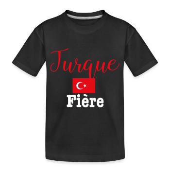 turque Fière - T-shirt bio Premium Enfant - noir - Devant