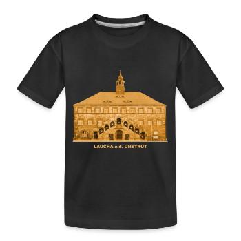 Laucha, mairie, Unstrut, Burgenland, Saxe-Anhalt - T-shirt bio Premium Enfant - noir - Devant
