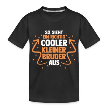 Geschwister Brüder Bruder - Kinder Premium Bio T-Shirt - Schwarz - Vorne