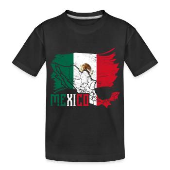 Aigle mexicain Cadeau mexicain Mexique - T-shirt bio Premium Enfant - noir - Devant