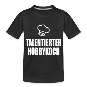 talentierter Hobbykoch - Kinder Premium Bio T-Shirt - Schwarz - Vorne