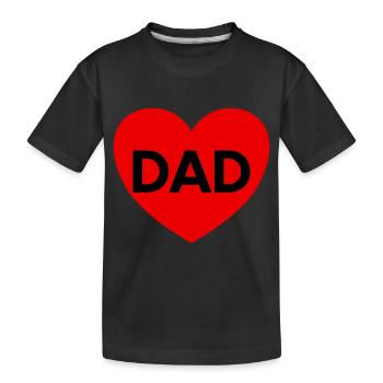Red Heart Daddy - Kids' Premium Organic T-Shirt - black - Front