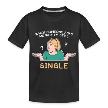 Single design for young, proud Pinoys - Kids' Premium Organic T-Shirt - black - Front