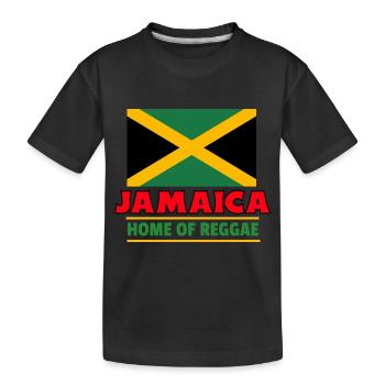 Jamaïque patrie du drapeau de la musique reggae rasta - T-shirt bio Premium Enfant - noir - Devant