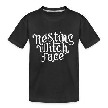 Resting Witch Face - Kids' Premium Organic T-Shirt - black - Front