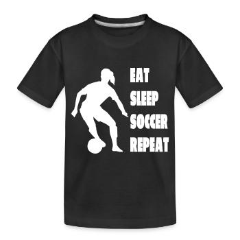 Conception de football Joueur de football Équipe de football - T-shirt bio Premium Enfant - noir - Devant