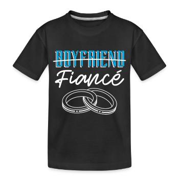 Fiancé, Partenaire, Petit Ami, Cadeau, Fiançailles - T-shirt bio Premium Enfant - noir - Devant