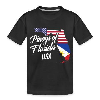 Filipinos of Florida Design für stolze Fil-Ams - Kinder Premium Bio T-Shirt - Schwarz - Vorne